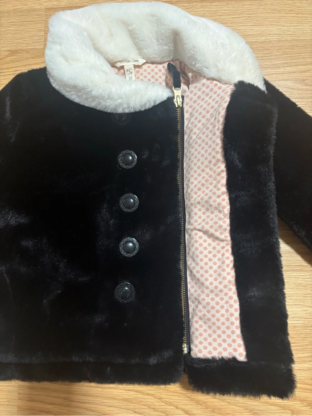 “Matilda Jane” faux fur coat size 4 in great condition